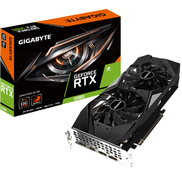 כרטיס מסך Gigabyte RTX 2060 12GB GV-N206D6-12GD