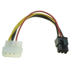 כבל מתח לכרטיס מסך MOLEX to 6pin