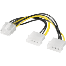 כבל מתח לכרטיס מסך 2xMOLEX to 8pin